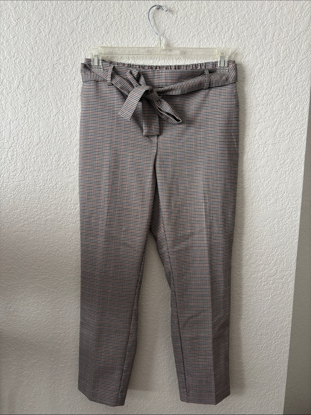 Jules & Leopold Plaid Trousers with Waist Tie - Brown & Black - Women